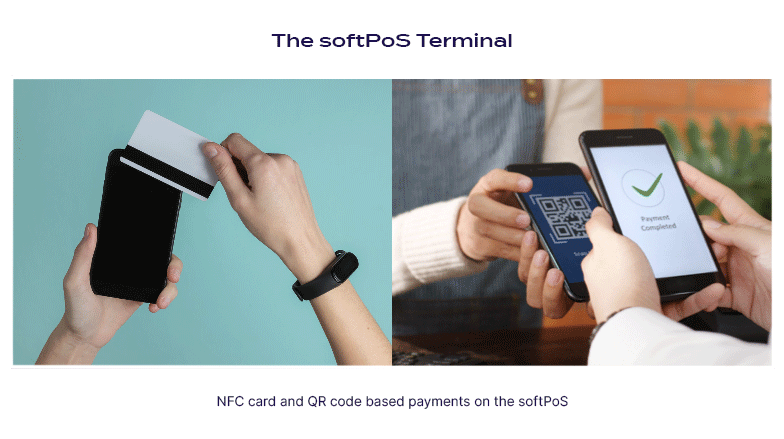 NFC card and QR code based payments on softPOS